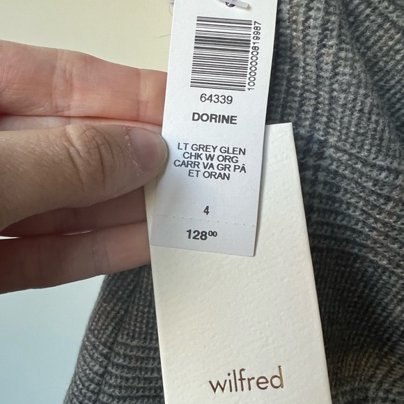 NWT ARITZIA BEAUTIFUL GRAY WOOL TIE SKIRT SIZE 4 - Picture 7 of 7